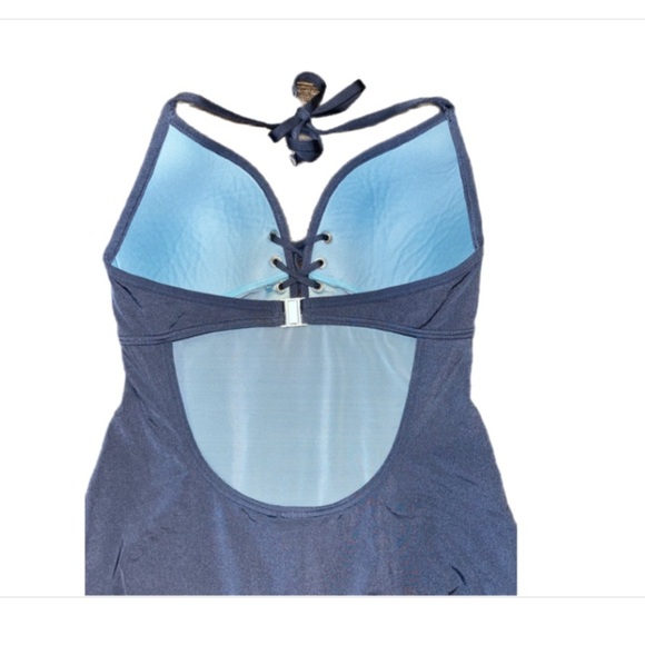 EUC Nip Tuck Blue One-Piece Swimsuit- size 4 - Picture 5 of 7